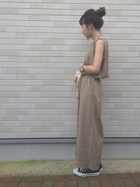 「KBF（ケイビーエフ）のアイテム（オールインワン・サロペット）」を使った、har ( ハル )さん（レディース・153cm）の秋コーディネート