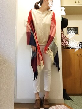 「カシミヤ」｜Aya kさん（レディース・164cm）の秋コーディネート