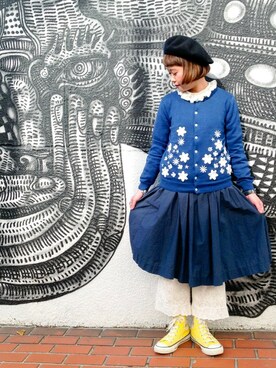 「USA」｜「アイテム（ワンピース/ドレス）」を使った、KURODA  AYANOさん（レディース・153cm）の冬コーディネート