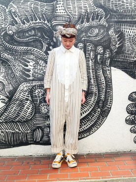 「BEAMS BOY（ビームスボーイ）のアイテム（つなぎ/オールインワン）」を使った、KURODA  AYANOさん（レディース・153cm）の春コーディネート