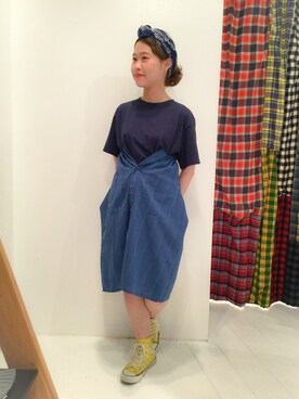 「BEAMS BOY（ビームスボーイ）のアイテム（ワンピース/ドレス）」を使った、KURODA  AYANOさん（レディース・153cm）の春コーディネート