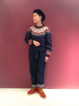 「RED WING（レッドウィング）のアイテム」を使った、KURODA  AYANOさん（レディース・153cm）の秋コーディネート