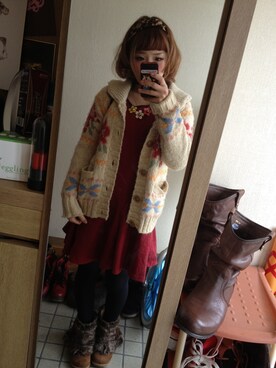 あおちさん（レディース・154cm）の冬コーディネート