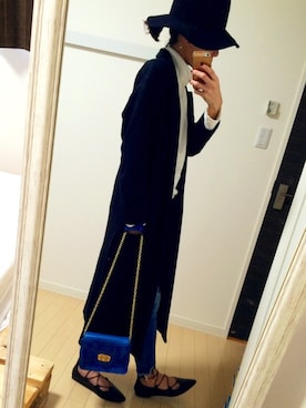 「Ungrid（アングリッド）のフレイドヘムストスリ（デニムパンツ）」を使った、seaさん（レディース・160cm）の秋コーディネート