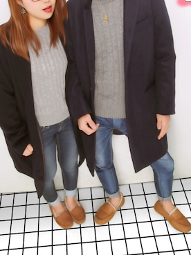 「全身おそろコーデ」｜あおちゃんさん（レディース・151cm）の冬コーディネート