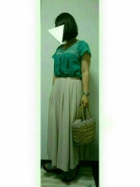 「アイテム（アナログ腕時計、ピンク系）」を使った、 momosanさん（レディース・168cm）の夏コーディネート