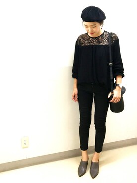「SEVENDAYS=SUNDAY（セブンデイズサンデイ）のアイテム（ハンチング/ベレー帽）」を使った、ktmさん（レディース・169cm）の秋コーディネート
