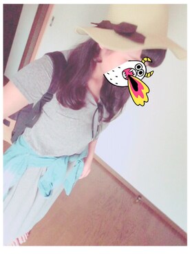 「GU（ジーユー）のアイテム（ワンピース、グレー系）」を使った、お嬢さん（レディース・162cm）の夏コーディネート