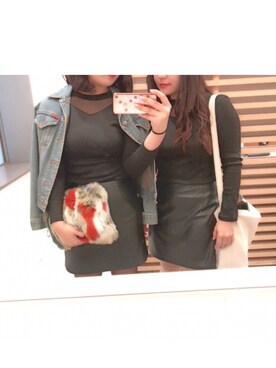 「ZARA（ザラ）のアイテム（クラッチバッグ、その他）」を使った、お嬢さん（レディース・162cm）の冬コーディネート