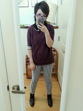 「stripes」｜「アイテム（ブーツ）」を使った、ゆーひさん（レディース・163cm）の夏コーディネート