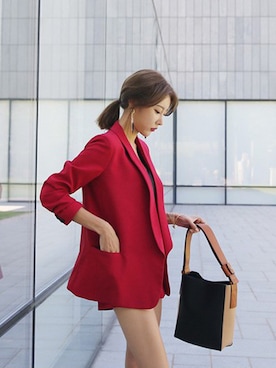 「アイテム（トートバッグ、その他）」を使った、DABAgirlさん（レディース・164cm）の秋コーディネート