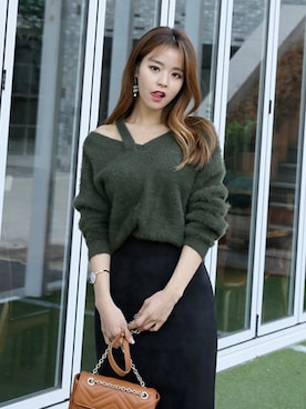 「韓国ファッション」｜DABAgirlさん（レディース・164cm）の秋コーディネート