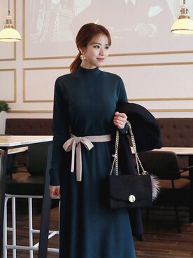 「DABAgirl（ダバガール）のアイテム」を使った、DABAgirlさん（レディース・164cm）の秋コーディネート