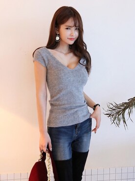 「DABAgirl（ダバガール）のアイテム」を使った、DABAgirlさん（レディース・164cm）の秋コーディネート