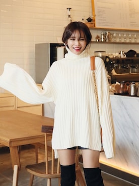 「DABAgirl（ダバガール）のアイテム」を使った、DABAgirlさん（レディース・164cm）の冬コーディネート