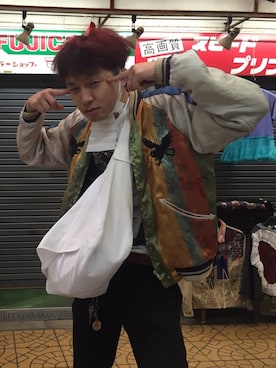「東洋エンタープライズ（トーヨーエンタープライズ）のアイテム（その他アウター）」を使った、よさん（メンズ・172cm）の秋コーディネート