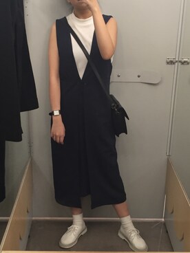 「MONKI（モンキ）のアイテム（クラッチバッグ）」を使った、Soyukwingさん（レディース・163cm）の秋コーディネート