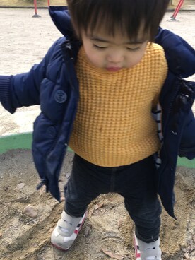 「babygap」｜「アイテム（ダウンジャケット/コート）」を使った、そーすけさん（キッズ・80cm）の冬コーディネート