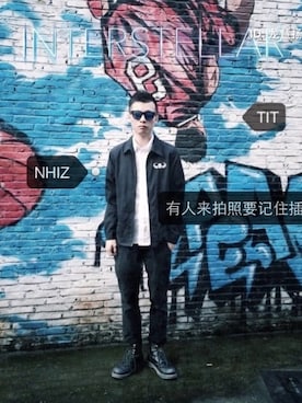 「NHIZのアイテム（ジャケット/アウター）」を使った、岛国男艺人さん（メンズ・177cm）の夏コーディネート