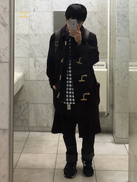 「Paul Smith（ポールスミス）のアイテム（ダッフルコート）」を使った、ゆーやさん（メンズ・170cm）の秋コーディネート