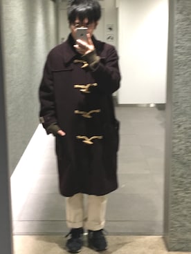 「Paul Smith（ポールスミス）のアイテム（ダッフルコート）」を使った、ゆーやさん（メンズ・170cm）の冬コーディネート