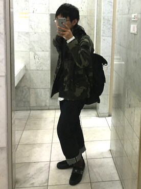 「VANS（バンズ）のアイテム（マウンテンパーカー）」を使った、ゆーやさん（メンズ・169cm）の秋コーディネート