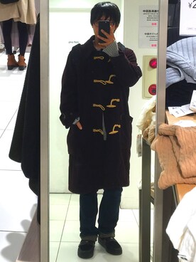 「Paul Smith（ポールスミス）のアイテム（ダッフルコート）」を使った、ゆーやさん（メンズ・170cm）の秋コーディネート