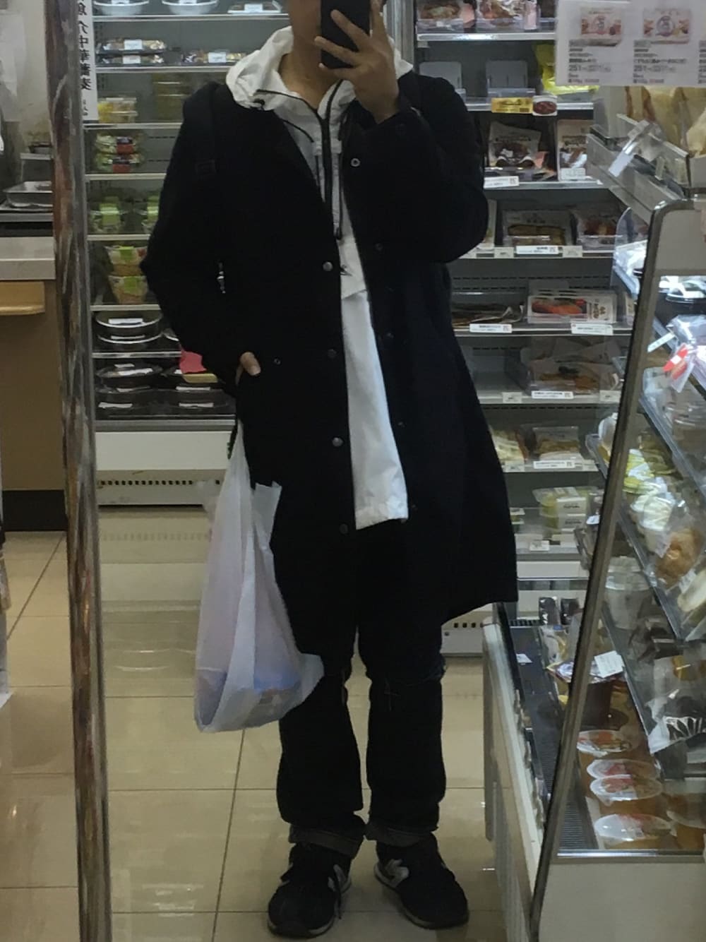 「無印良品のアイテム（ミリタリージャケット、ブラック系）」を使った、ゆーやさん（メンズ・170cm）の秋コーディネートの1枚目の写真