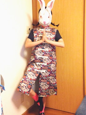 「tricot COMME des GARCONS（トリココムデギャルソン）のアイテム（ワンピース）」を使った、Pecoさん（レディース・157cm）の夏コーディネート