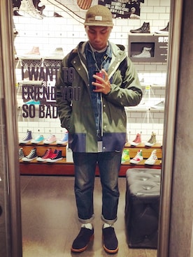「carhartt」｜「アイテム（ピーコート）」を使った、guwaさん（メンズ・172cm）の秋コーディネート