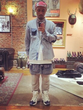 「PENFIELD USA（ペンフィールドユーエスエー）のアイテム（シャツ/ブラウス）」を使った、guwaさん（メンズ・172cm）の春コーディネート