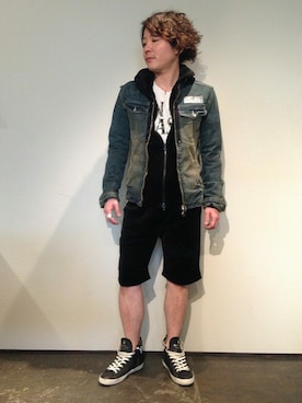 「B'2nd（ビーセカンド）のアイテム（デニムジャケット）」を使った、B'2nd FUKUOKAさん（メンズ・175cm）の春コーディネート