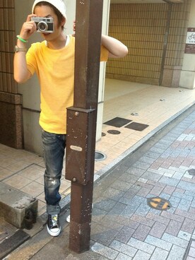 「B'2nd（ビーセカンド）のアイテム（帽子）」を使った、B'2nd FUKUOKAさん（メンズ・175cm）の夏コーディネート