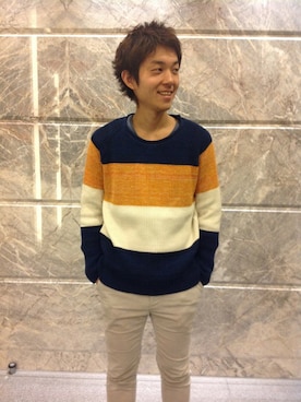 「WHITE LINE（ホワイトライン）のアイテム（トップス）」を使った、B'2nd FUKUOKAさん（メンズ・175cm）の秋コーディネート