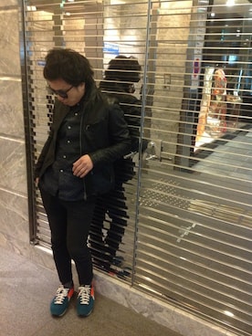 「B'2nd（ビーセカンド）のアイテム（ライダースジャケット）」を使った、B'2nd FUKUOKAさん（メンズ・170cm）の冬コーディネート
