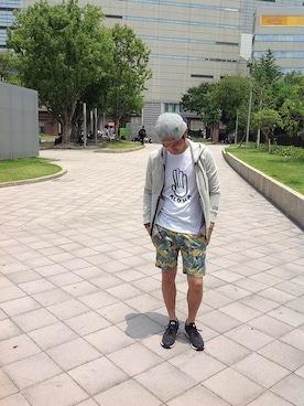 「B'2nd（ビーセカンド）のアイテム（帽子）」を使った、B'2nd FUKUOKAさん（メンズ・175cm）の夏コーディネート