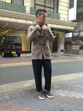 「B'2nd（ビーセカンド）のアイテム（ダッフルコート）」を使った、B'2nd FUKUOKAさん（メンズ・175cm）の秋コーディネート