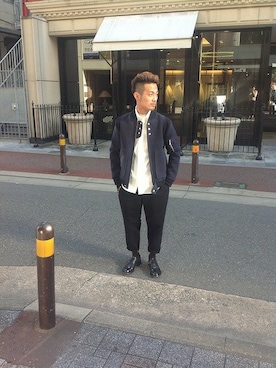 「B'2nd（ビーセカンド）のアイテム（ブルゾン）」を使った、B'2nd FUKUOKAさん（メンズ・175cm）の秋コーディネート