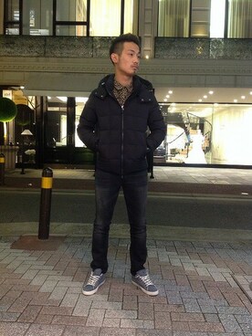 「B'2nd（ビーセカンド）のアイテム（ダウンジャケット/コート）」を使った、B'2nd FUKUOKAさん（メンズ・175cm）の秋コーディネート