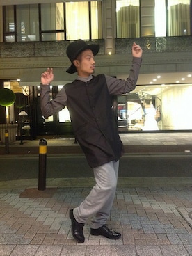 「B'2nd（ビーセカンド）のアイテム（スラックス）」を使った、B'2nd FUKUOKAさん（メンズ・175cm）の秋コーディネート