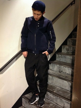 「B'2nd（ビーセカンド）のアイテム（ブルゾン）」を使った、B'2nd FUKUOKAさん（メンズ・175cm）の秋コーディネート