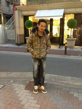 「B'2nd（ビーセカンド）のアイテム（ダウンジャケット/コート）」を使った、B'2nd FUKUOKAさん（メンズ・175cm）の冬コーディネート