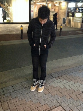 「B'2nd（ビーセカンド）のアイテム（パーカー）」を使った、B'2nd FUKUOKAさん（メンズ・175cm）の冬コーディネート