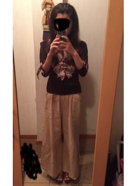 「MICHAEL KORS（マイケルコース）のMICHAEL Michael Kors 'Charm' Slingback Sandal (Women)（サンダル、ブラウン系）」を使った、ほーちゃんさん（レディース）の夏コーディネート