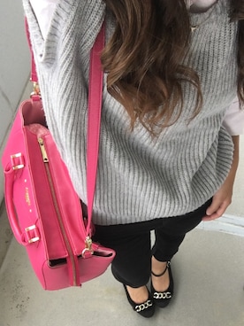 「FOREVER 21（フォーエバー トゥエンティーワン）のアイテム（ネックレス、ゴールド系）」を使った、ほーちゃんさん（レディース）の秋コーディネート