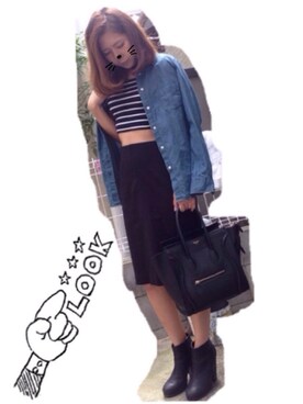 「ショッピング」｜「アイテム（ブーティ）」を使った、chi-♡さん（レディース・158cm）の秋コーディネート