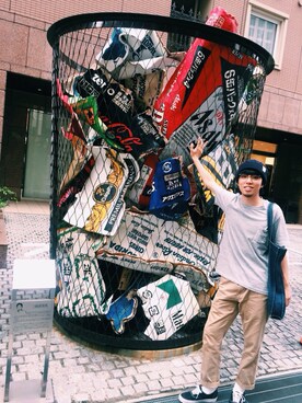 「N.HOOLYWOOD」｜「アイテム（ニットキャップ/ビーニー）」を使った、ぼたさん（メンズ・170cm）の秋コーディネート