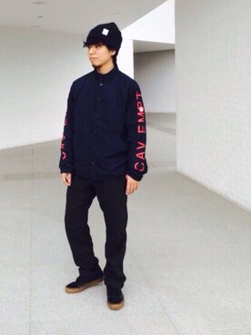 「N.HOOLYWOOD」｜「アイテム（ナイロンジャケット）」を使った、ぼたさん（メンズ・170cm）の秋コーディネート