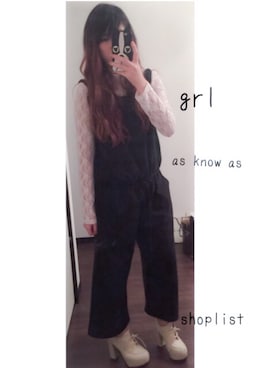 「AS KNOW AS plus（アズノゥアズプラス）のアイテム（オールインワン・サロペット）」を使った、omiさん（レディース・157cm）の秋コーディネート