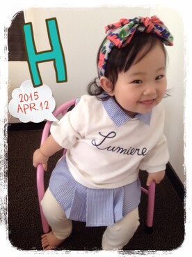 hinanoさん（キッズ・70cm）の春コーディネート